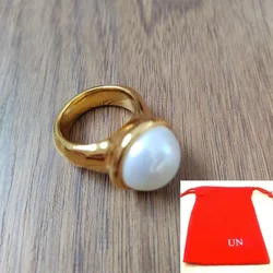 Elegant Summer Fairy Style Pearl and Turquoise Ring - 8 (2 bag)