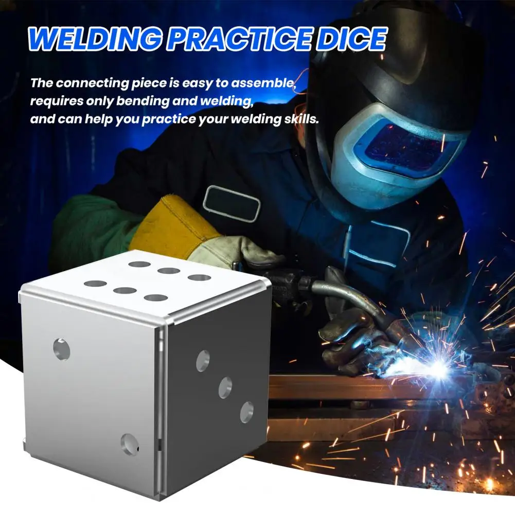 

Welding Training Steel Beginner Welder Practice Tool High Strength 16 Gauge Welding Plate Diy Cube for Easy Connection Durable