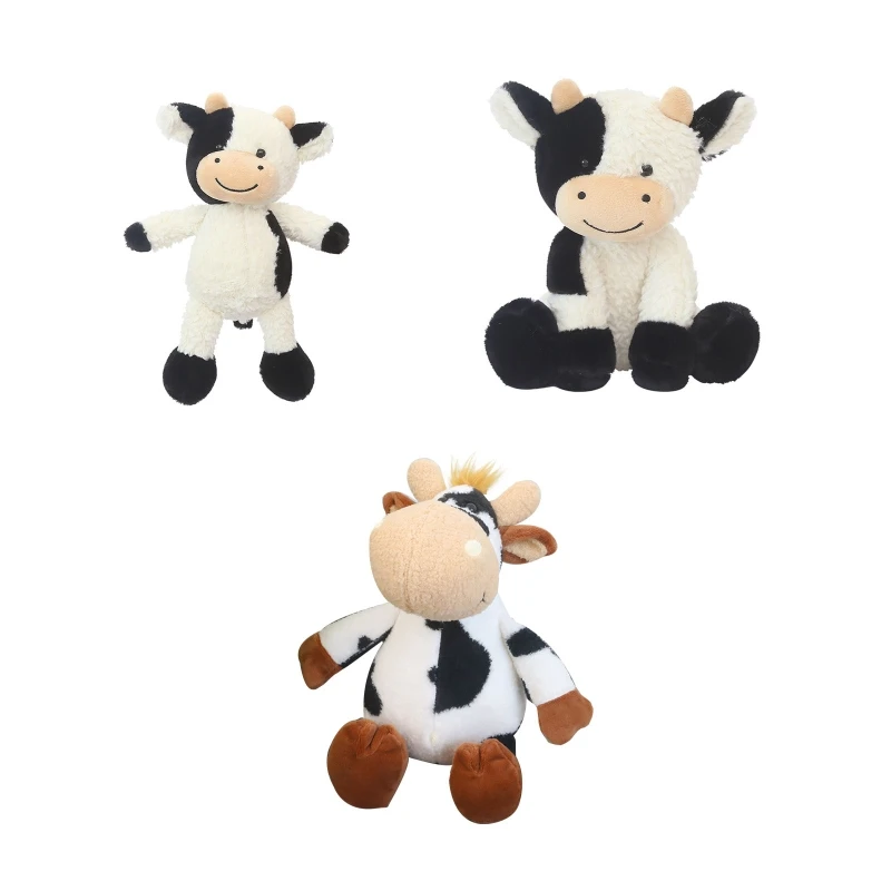 

Stuffed Animal Soft Plushies Cow Toy for Kids Baby Shower Party Favor Dropship
