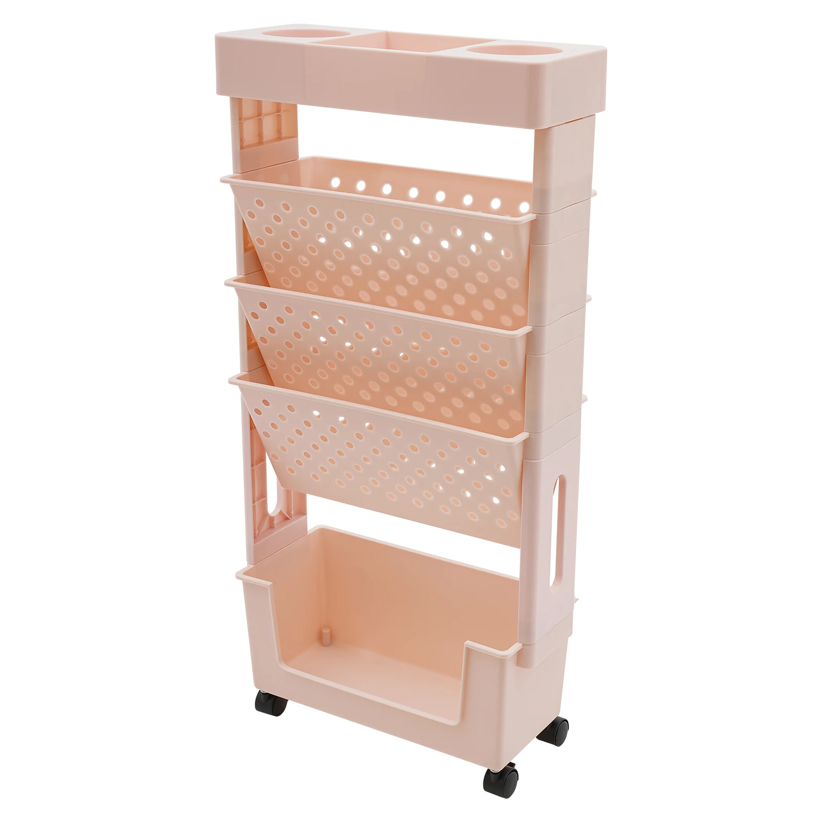 5-stufiges rollendes Lagerregal, Lagerregal, Aufbewahrungs-Bücherregal, Aufbewahrungsregal mit Rollen für Schreibtisch oder Klassenzimmer – Detail 20