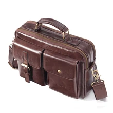  Brand New Cowhide Leather Messenger Bag Men Genuine Leather Handbag Male Travel Pad Shoulder Bag for Men Office Briefcase Totes 
