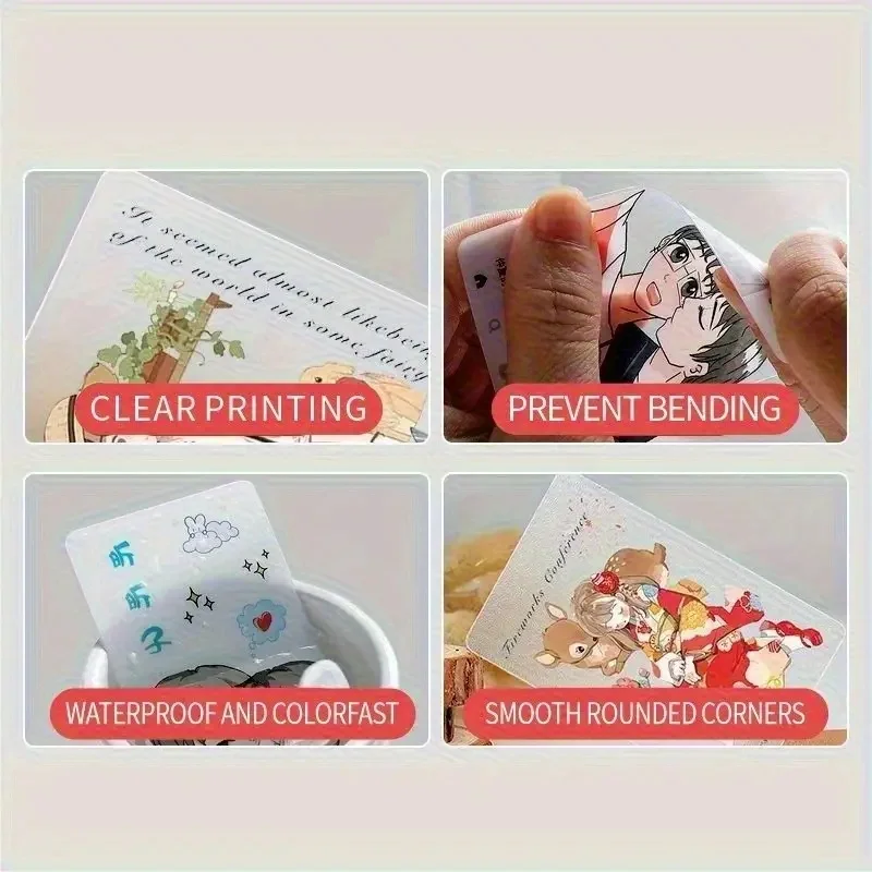 맞춤형 PVC 방수 투명 플라스틱 명함, 초대장, 엽서(로고 포함) |   1쪽