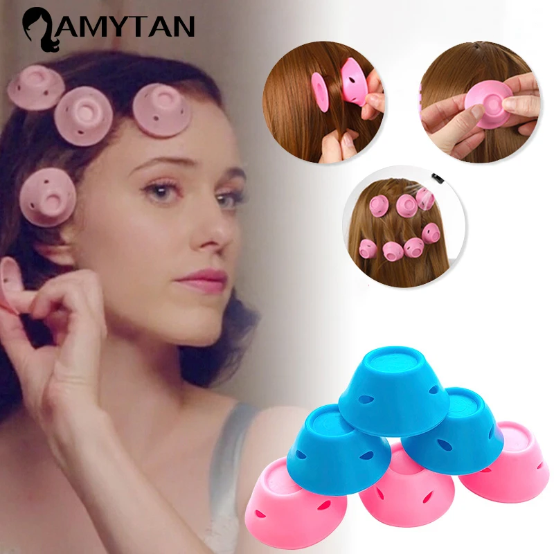 Hair Styling Tool Hair Curling Tools 10/20pcs DIY Soft Rubber Silicone Heatless Hair Curler
