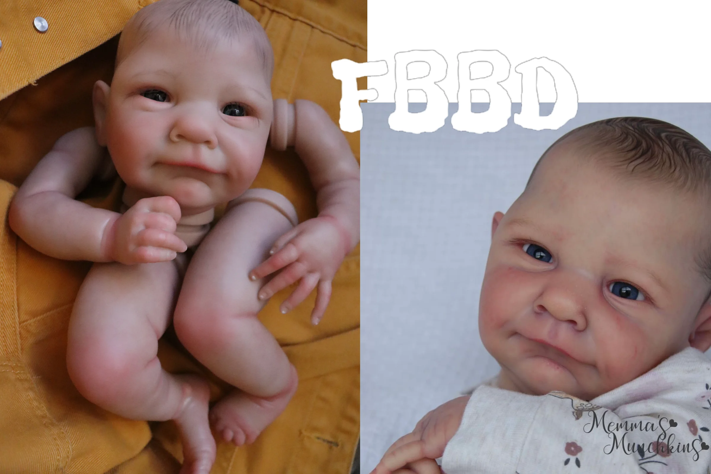 FBBDArtistCollection21inchBebeRebornDollAvaAlreadyPaintedUnassembledKitHighQuality