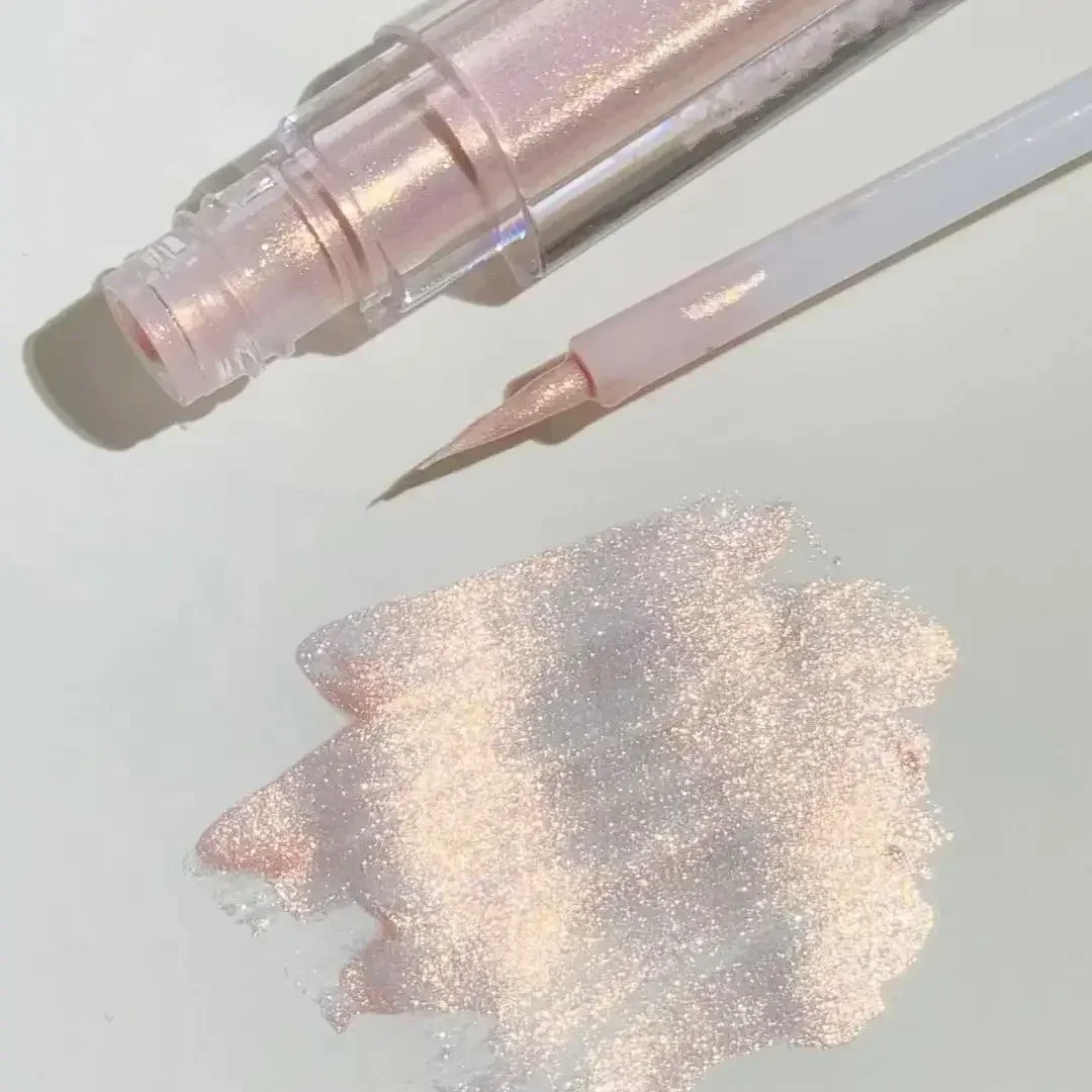 Eye Shadow Waterproof Pearlescent Eyeliner Lying Silkworm Cosmetic Liquid Eyeshadow Glitter Highlighter Cute Bear Sequin Glitter