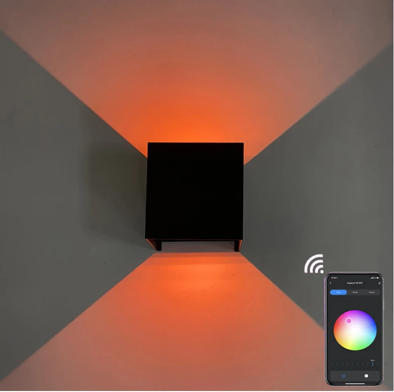 plug in wall lamp 12W LED Wall light RGB APP control Home Door frame Corridor Balcony Garage Hotel Restaurant Lighting IP65 Waterproof Wall Lamp kitchen wall lights