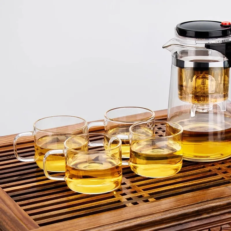 Heat-resistant Tea Pot Sample Teacup Flower Tea Pot Chinese Kung Fu Set Sample Teacup Small