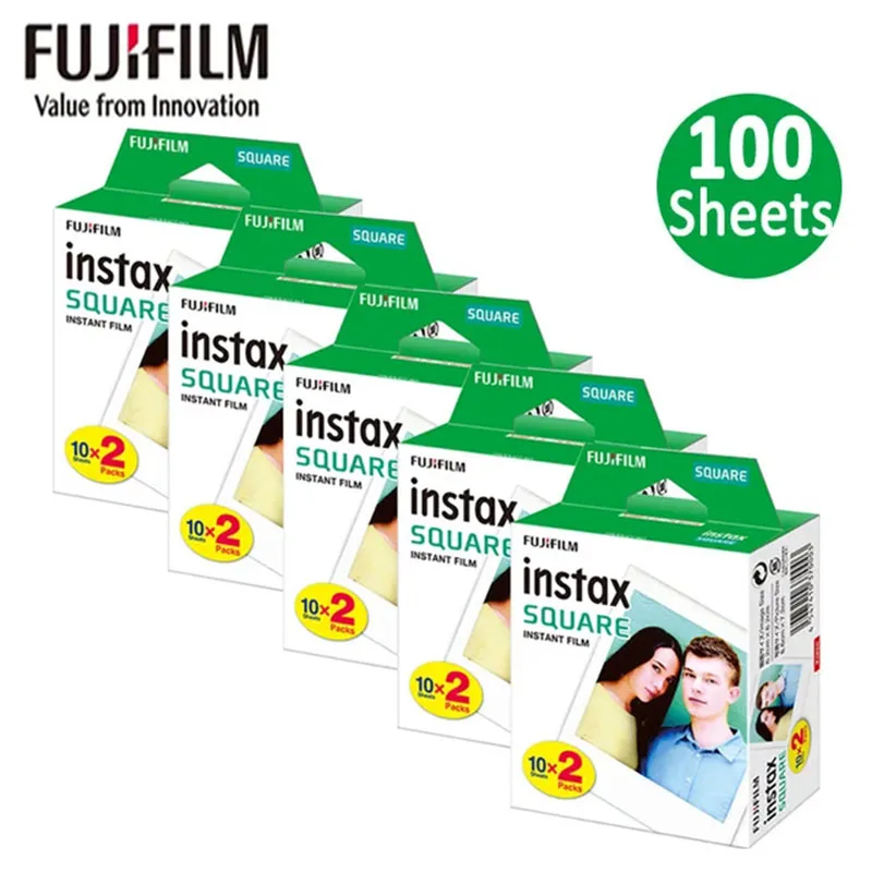 Instax Square Film Photo Paper 10-100 Fogli Per Fujifilm Sq40 Sq6 Sq1 Sq20 Instant Camera Square Link Printer Film Photo Paper