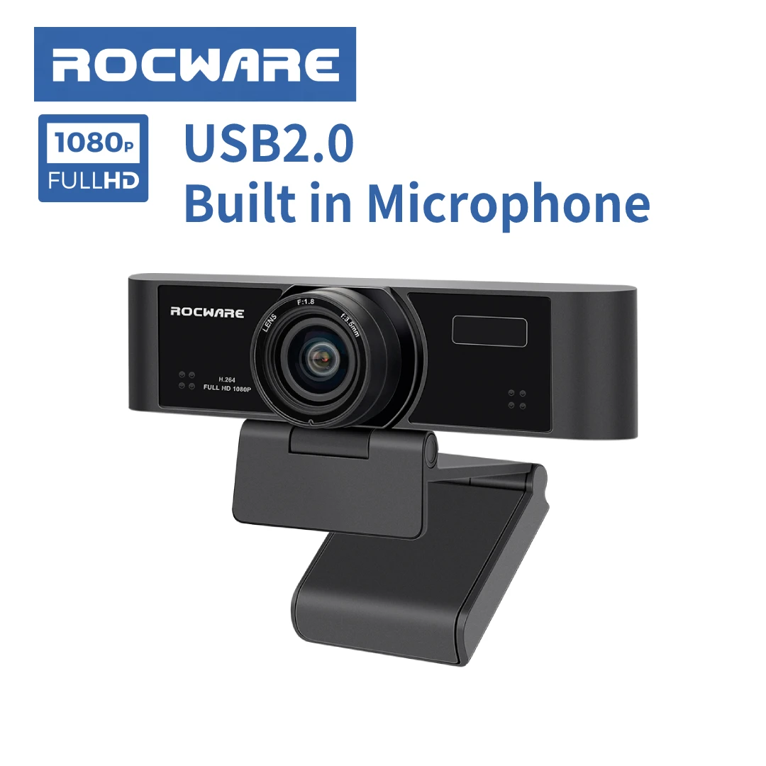 

Веб-камера Full HD 1080P с автофокусом и микрофоном, USB