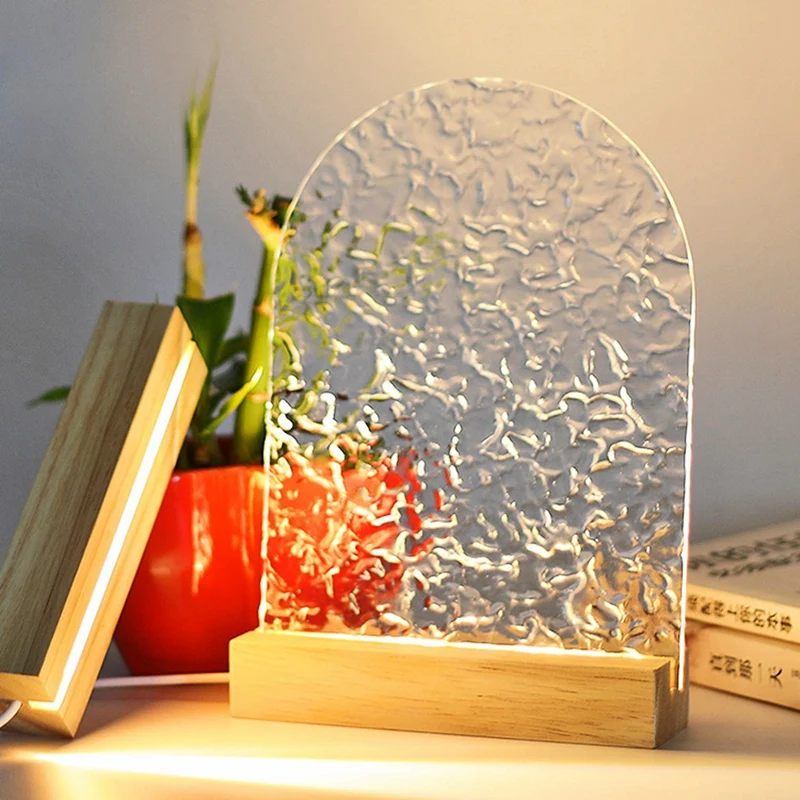 

DIY Acrylic Glass Painting Kit - Water Ripple Shaped LED Night Lamp For Bedroom Living Room Decor Atmosphere