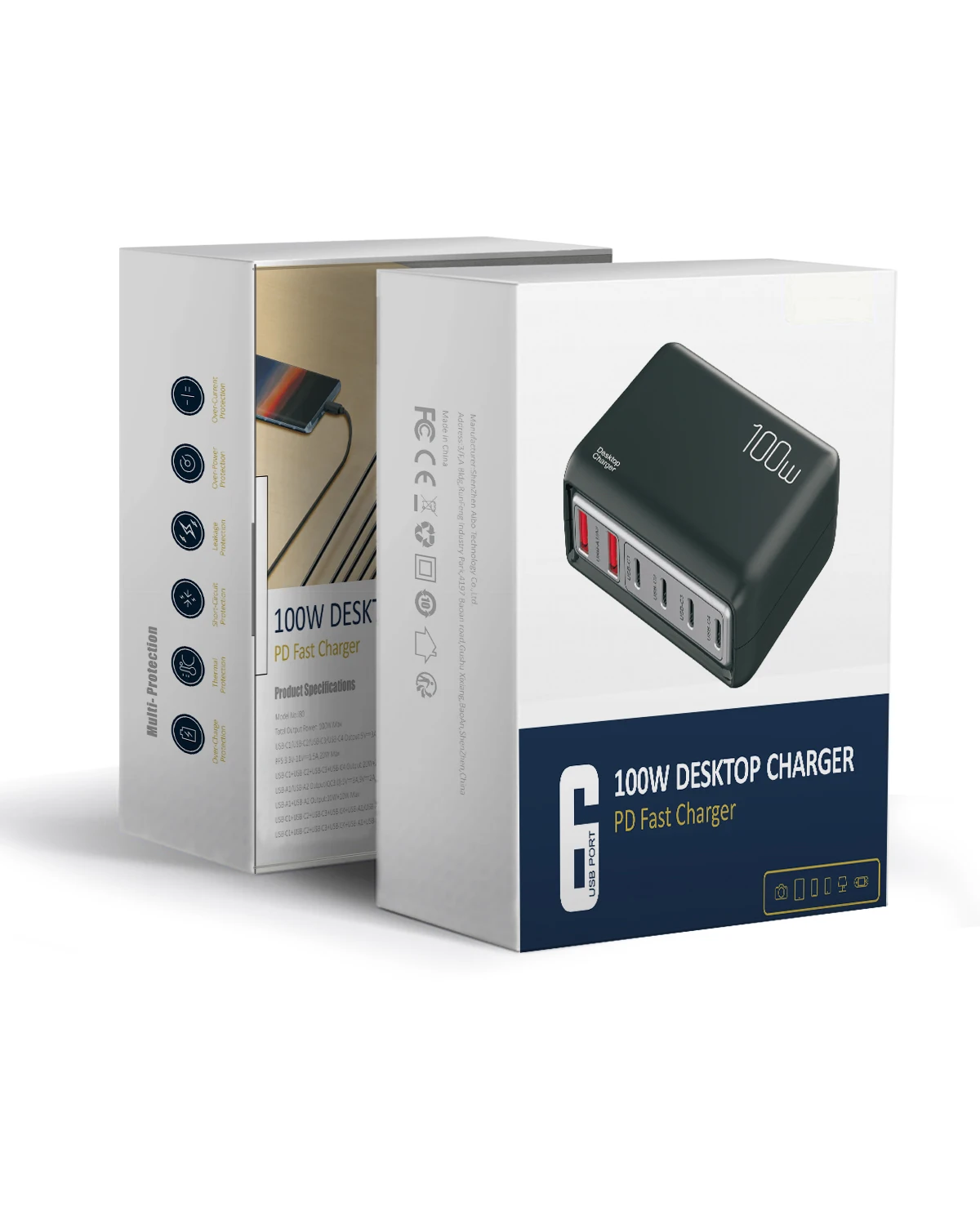 Alimentation Portable Multi-appareils Chargeur USB-C 65W 3 Ports - Rapide Et Compact - Compatible IPhone, Samsung, MacBook, IPad Chargeur 65w Rapide