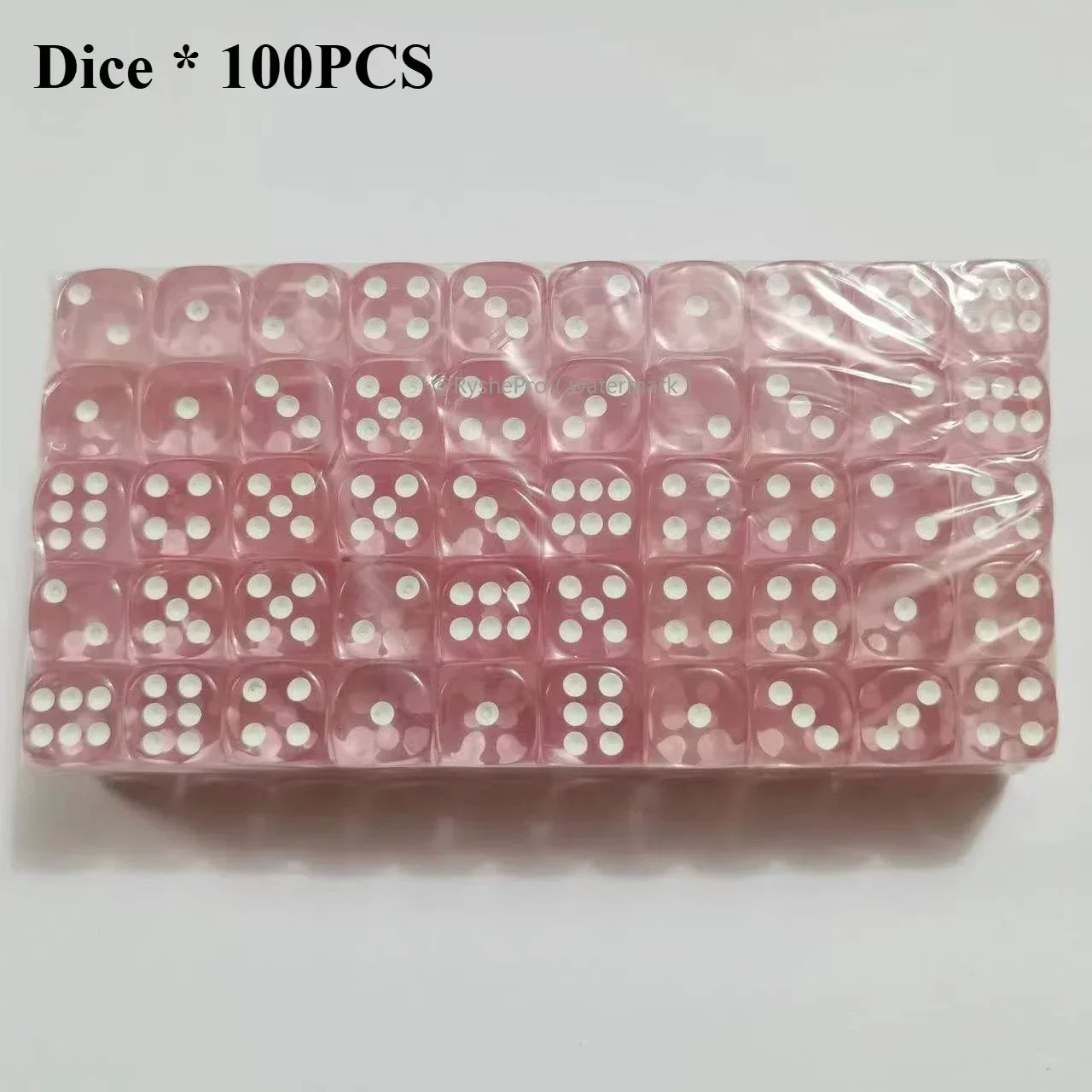 Colorful 100-Piece Acrylic Dice Set - 14mm Standard 6-Sided Dice for Games, Parties, and Classroom Activities