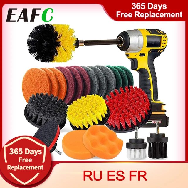 Electric Cleaning Brush Set for Cleaning Grout, Car,Tiles, Sinks, Bathtub  Drill Brush Attachments Set,Scrub Pads & Sponge Brush - AliExpress