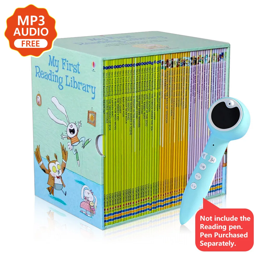 

50 Books/Set Usborne My First Reading Library in English Picture Educational Book for Children Words kids Learning Books