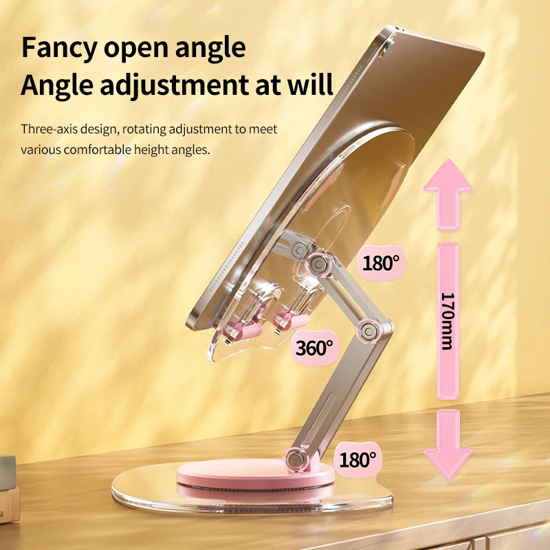 Adjustable 720° Rotating Foldable Phone and Tablet Stand