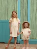 Mail's 2025 New Designs Boys Girls Matching Clothes Cotton Clothes with Embroidery Dress T shirt Romper One Set 2
