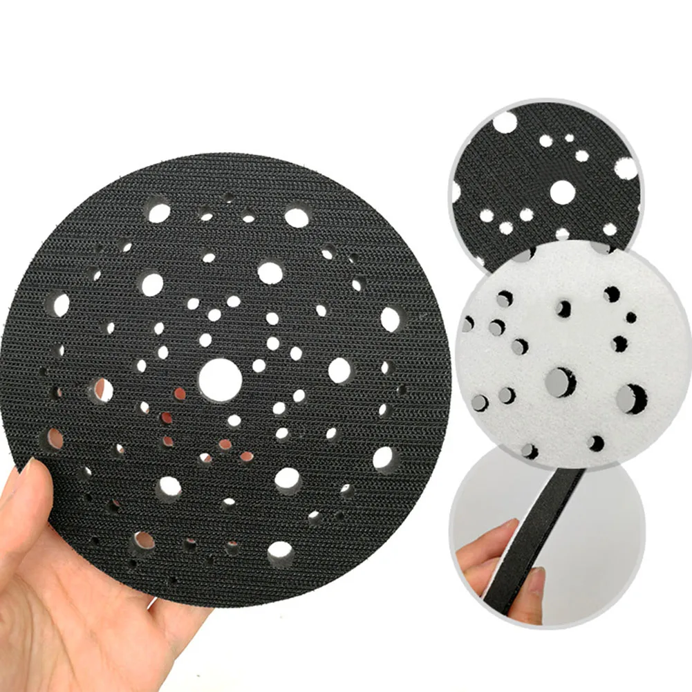 6" 150 mm Schnittstellenpads Klettverschluss-Schutzpolster 70 Loch weiches Schwammpolster zum Polieren und Schleifen von Schleifmaschinen – Detail 4