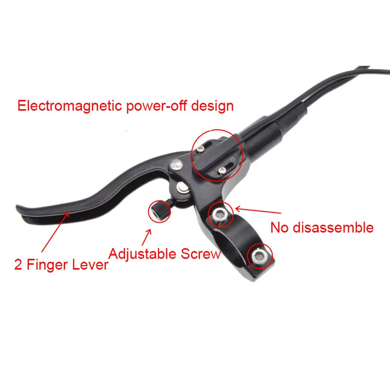 Description Picture 5 of item12 Inch 14 Inch E-Bike MTB Hydraulic Disc brake Set Aluminum Alloy Electric Bike Scooter Power Control Shifter Cut Power Off
