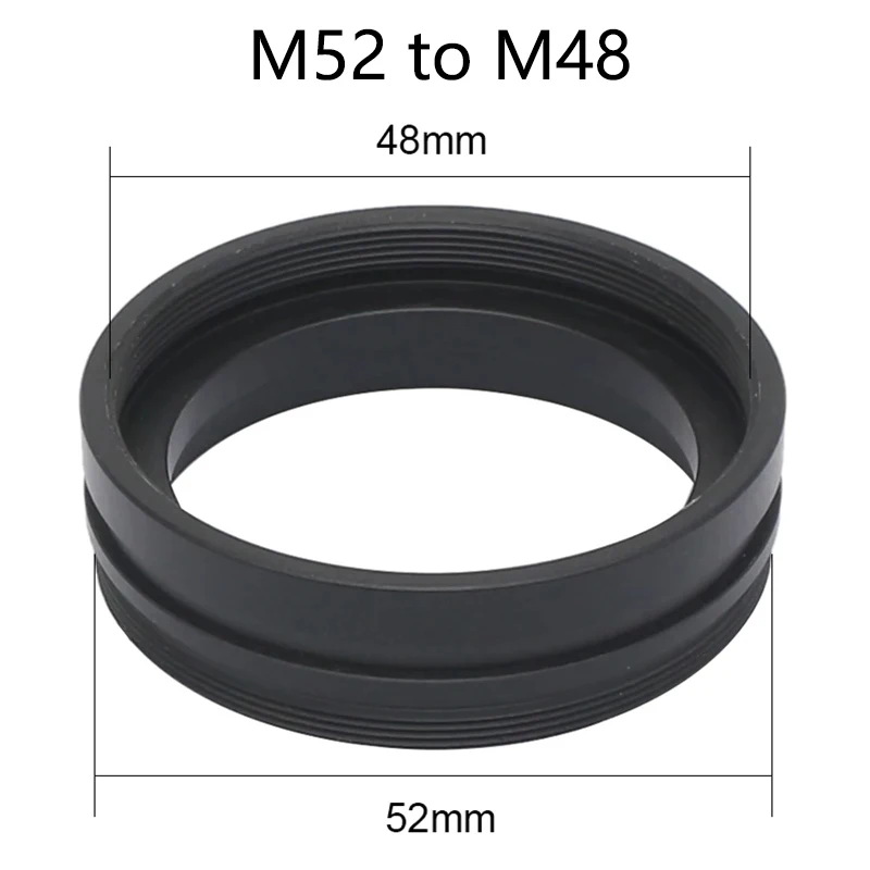 Microscope Objective Lens Microscope Adapter M48 to M42 M52 to M48 M48 X 0.75 Thread Objective Metal Zoom Stereo Microscope Screw Adapter Ring Light Cassette Ring