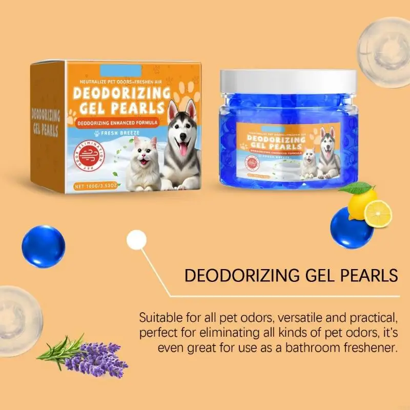 J6BB Refreshing Gel Beads Natural Ingredient For Pet Friendly Home Deodorizing Gel