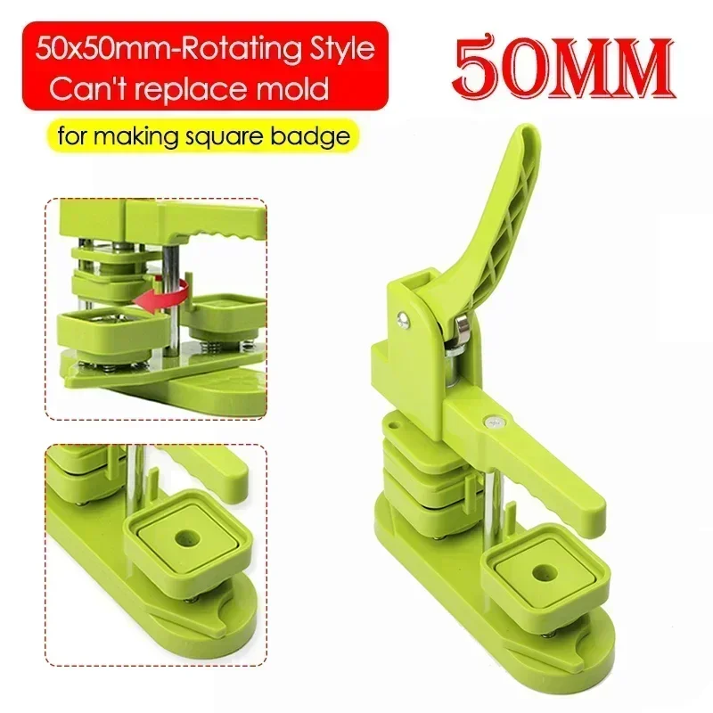 Square Pin Button Maker Machine Fridge Magnets / Badge Press Rotating Machine 50MM 50x50mm Badge Materials DIY Making badge maker magnet maker button maker machine