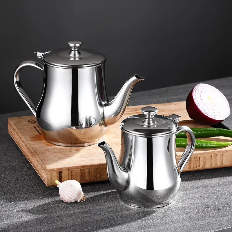 304 Stainless Steel Insect-proof Leak-proof Oil Control Pot Long Mouth Oil Bottle Sesame Small Vinegar Bottle pot stainless steel oil pot,oil container