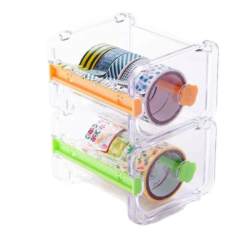2Pack Washi Tape Organizer adhesive tapes Cutter Office Stationery