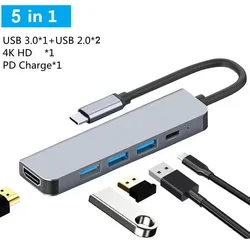 Ultimate USB - C Hub Docking Station - Multifunctional Adapter with HDMI and USB Ports (5in1 hub)