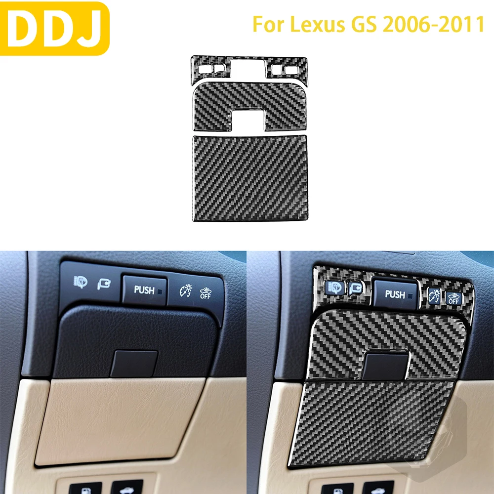 

For Lexus GS 2006 2007 2008 2009 2010 2011 Accessories Car Carbon Fiber Interior Trunk Switch Panel Trim Stickers Decorative