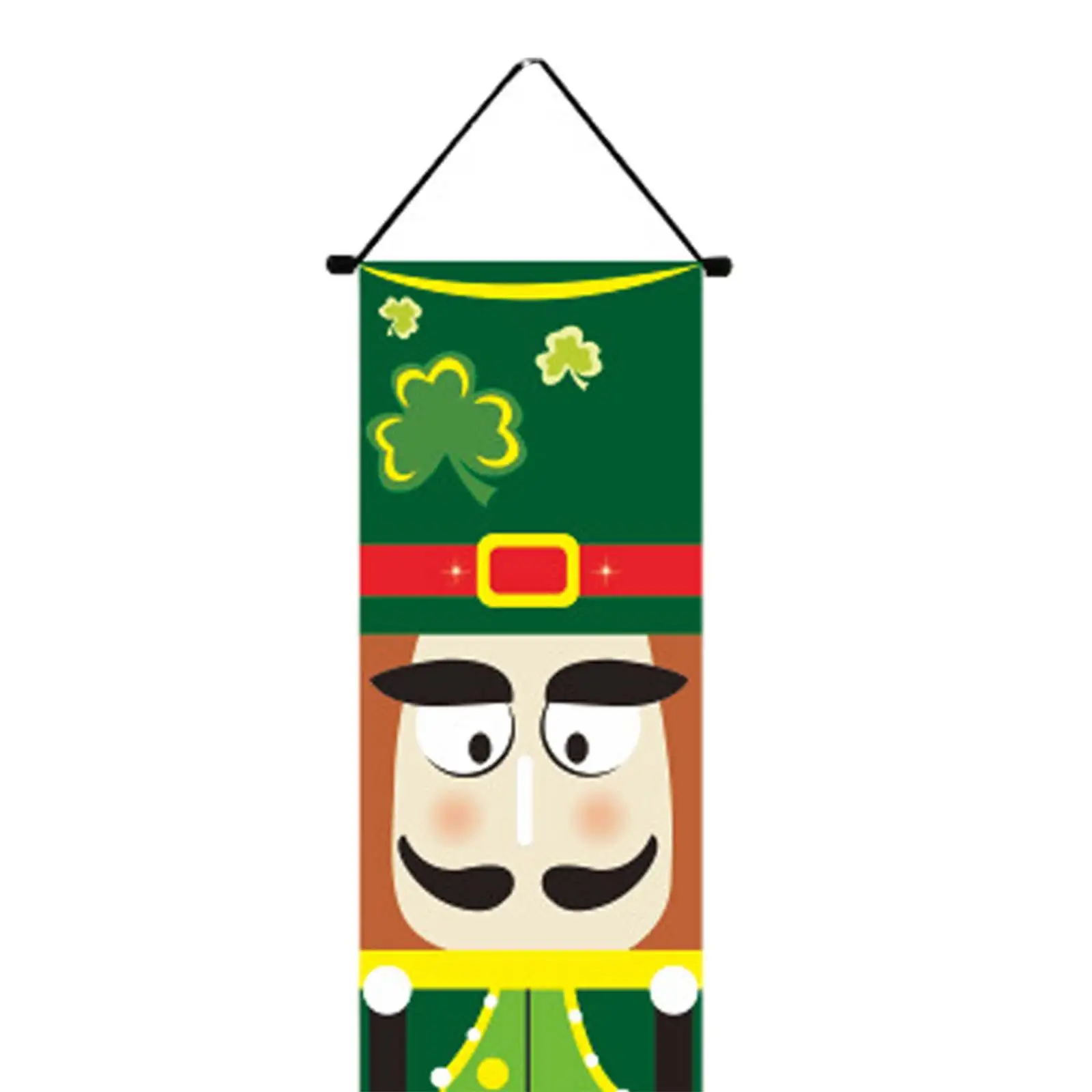 ST Patrick`s Day Porch Sign Hanging Sign Door Banner Garage Banner for Classroom Holiday Yard Signs Party Supplies Home Office