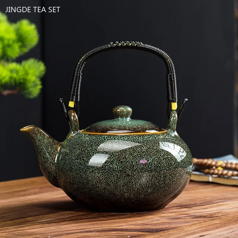 750ml Kiln Ceramic Teapot Home Office Beauty Tea Set Large Capacity Filter Tea Infuser Chinese Tea Ceremony Accessories