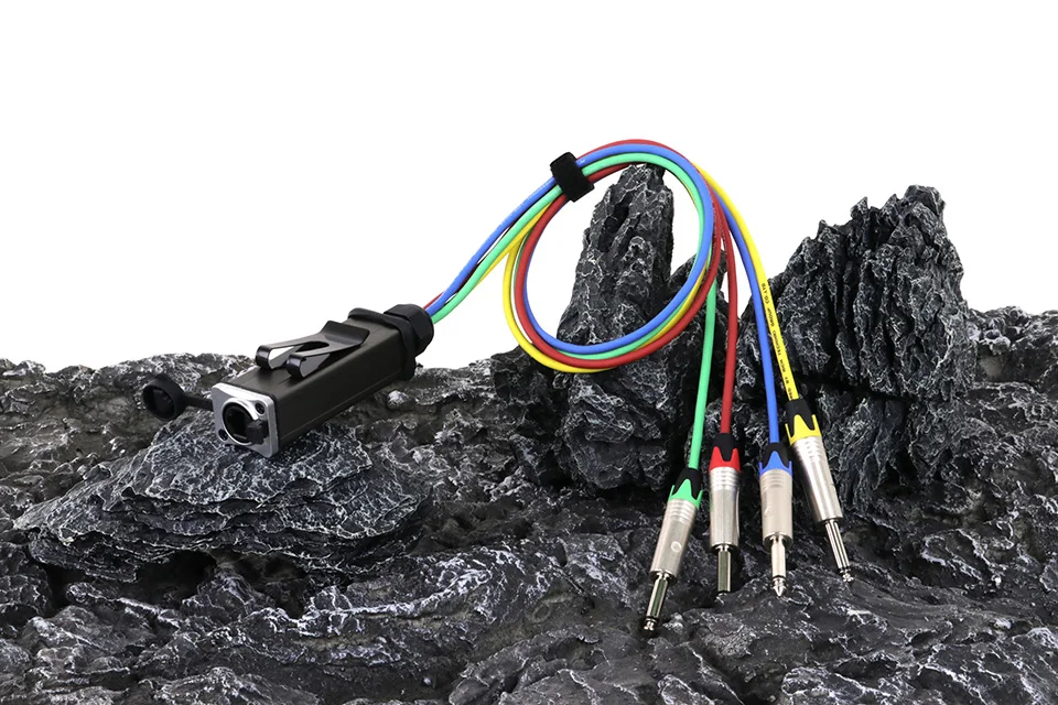 0,2 M-15M wasserdicht rj45 bis 4 Kanal 6,35 Zoll mm Stecker ts Mono-Stecker Audio-Verlängerung kabel Netzwerk Signal Extender Splitter – Detail 14