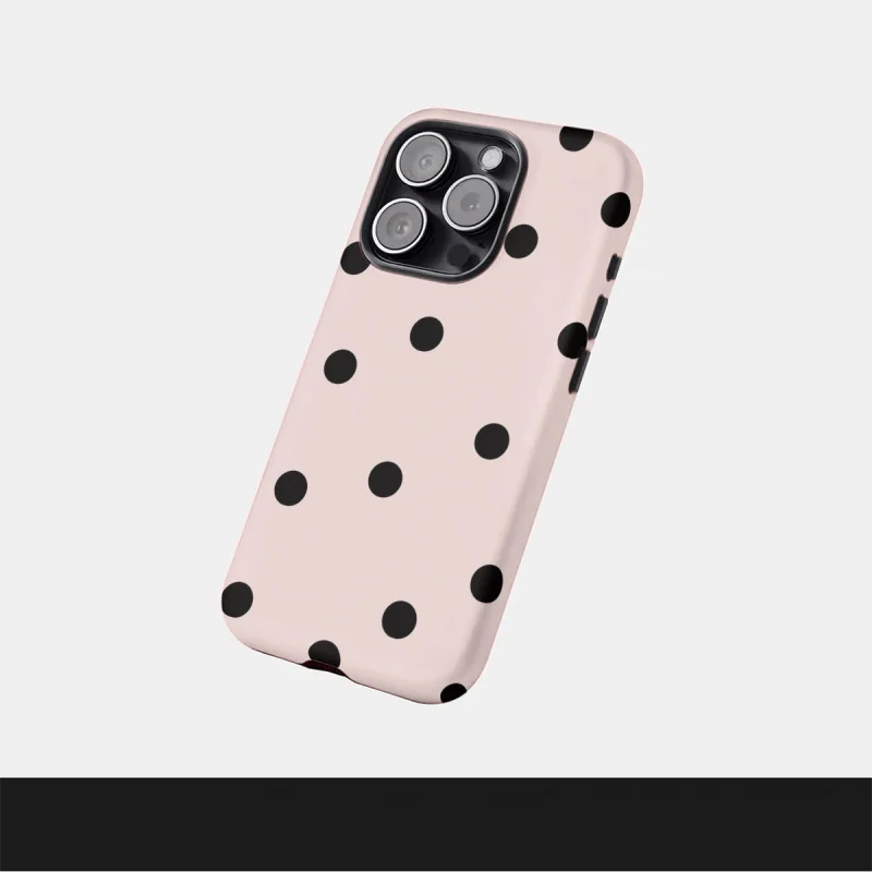 Stylish Polka Dots Pattern Phone Case - 2-in-1 Tough Glossy Design