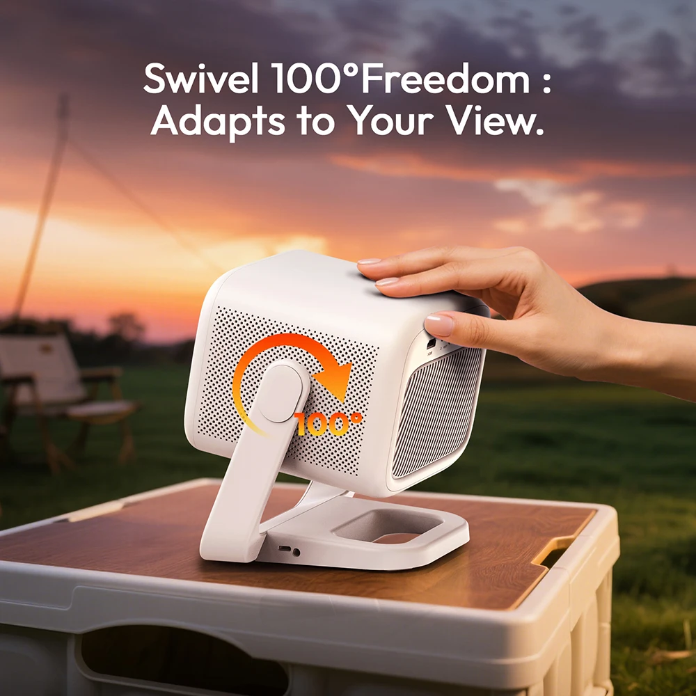 جهاز عرض VEVSHAO V60 محمول بدقة 4K وFull HD 1080P...