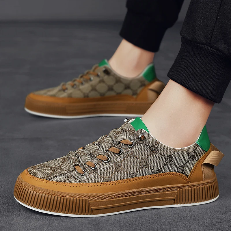 

Mens Casual Shoes Free Shipping Cloth Lace-up Flat Shoes Free Shipping 2023 New Male Sneakers Luxury Design Canvas Shoes for Men