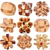 Wooden Kong Ming Lock Lu Ban Lock IQ Brain Teaser Educational Toy for Kids Children 3D Puzzles Game Unlock Toys Adult Wood Toys 1