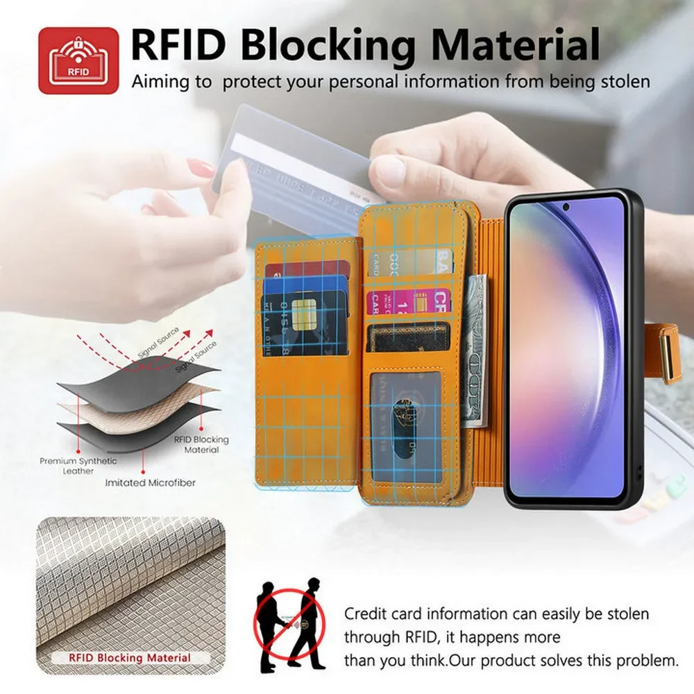 Luxury Case For Xiaomi Poco F7 Ultra 5G 2In1 Detachable Leather Zipper Wallet Cover For Poco X7 Pro Case F7 M7 Pro X7 X 7 Funda phone case,leather phone case,leather wallet case,leather case