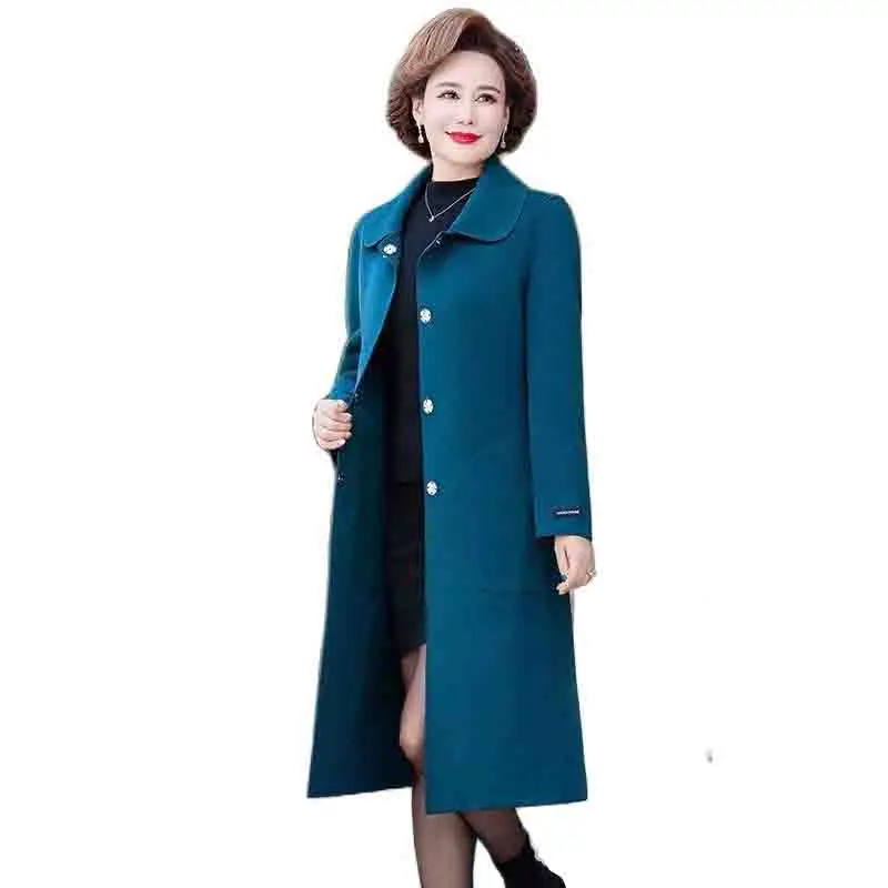 

Double-Faced Woolen Windbreaker Coat Women's Autumn Winter Coat New Korean Version Loose Over The Knee Woolen Ladies Jacket