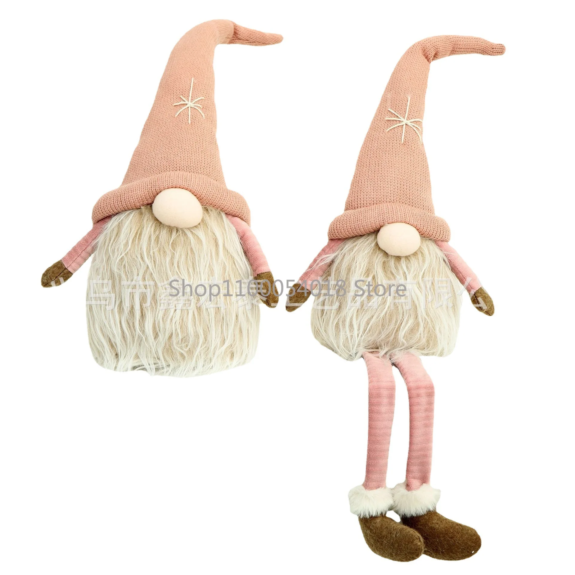 

Faceless forest old man doll Christmas ornament pink Christmas dwarf Nordic style decoration figure