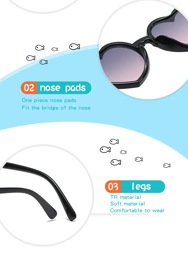 Kids Cartoon Sunglasses - Polarized UV400 Round Sun Glasses with Rabbit Ears