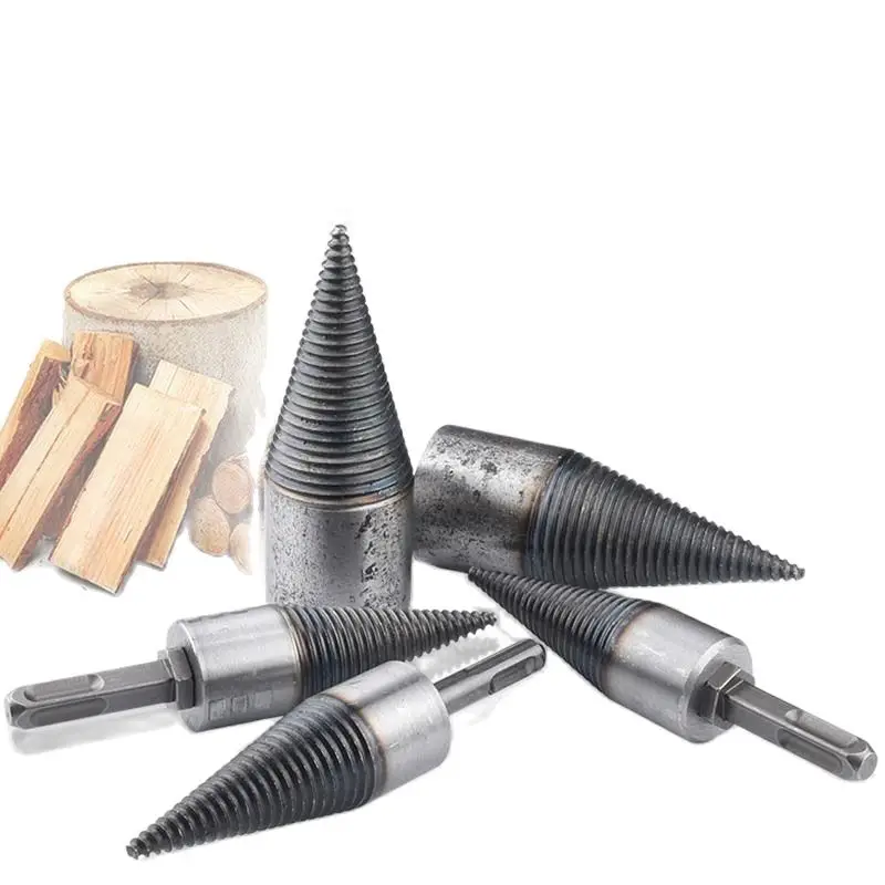 42MM Garden Firewood Chop Wood Drill Bit Splitting Cone Log Splitter
