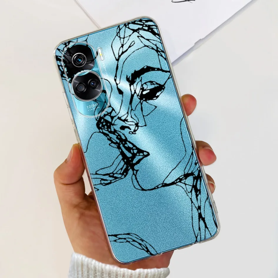 Stylish Pattern Soft Silicone Clear Back Cover