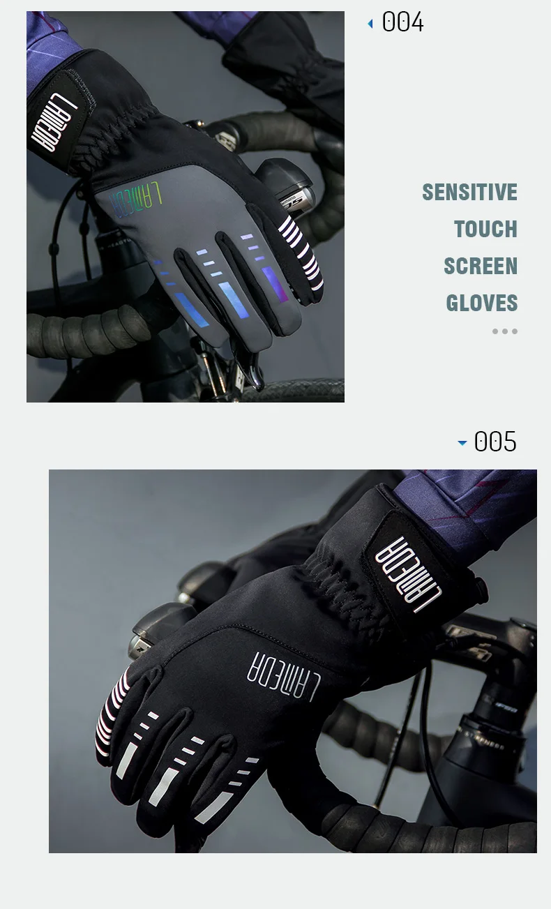 Description Picture 5 of itemLameda Thermal Gloves Autumn Winter Warm Cycling Gloves Windproof Waterproof Mountain Biking For Men Women Bicycle Accessories