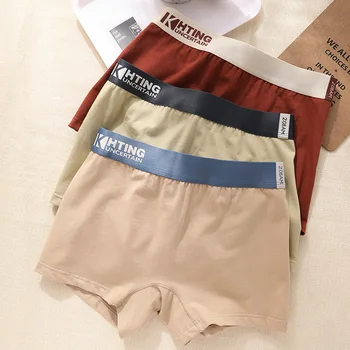 3PCS/Pack 100% Cotton Breathable Antibacterial Women's Panties Comfortable Soft Lingerie High Elastic Waistband Female Underwear