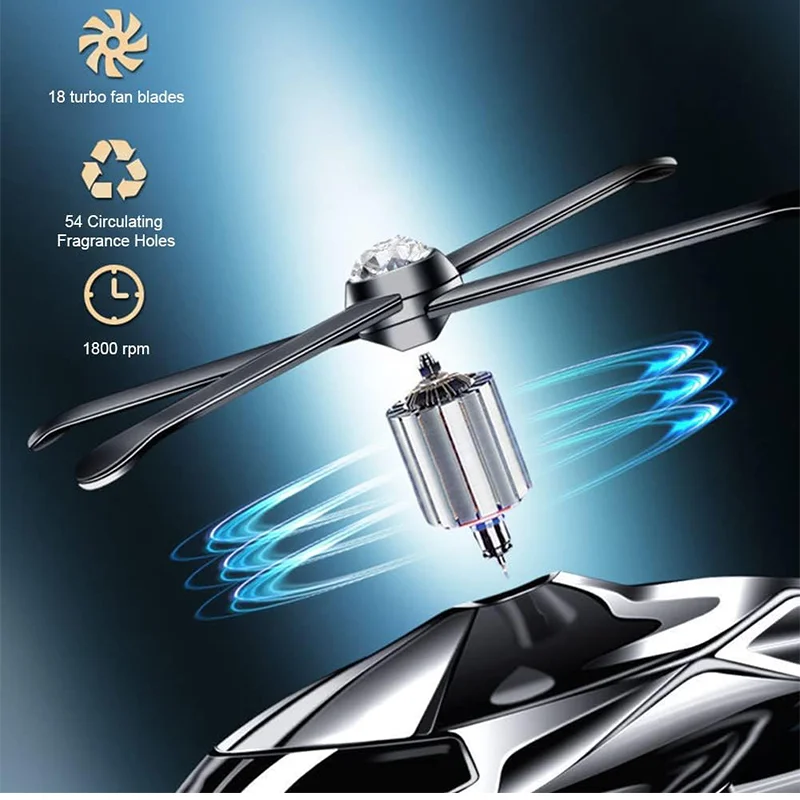 Car perfume car aromatherapy car deodorant lasting fragrance light fragrance solar helicopter decoration air freshener inter