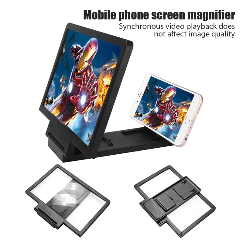 3D Screen Amplifier Mobile Phone HD Screen Video Glass Stand Magnifier For Phone Enlarged Stand Bracket phone screen amplifier