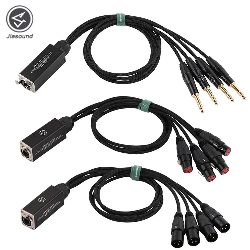 XLR Cable 4 Channel 3 Pin Audio Network XLR Cable for Stage Sound Lighting and Recording Studio Male and Female To RJ45 Ethercon DMX512