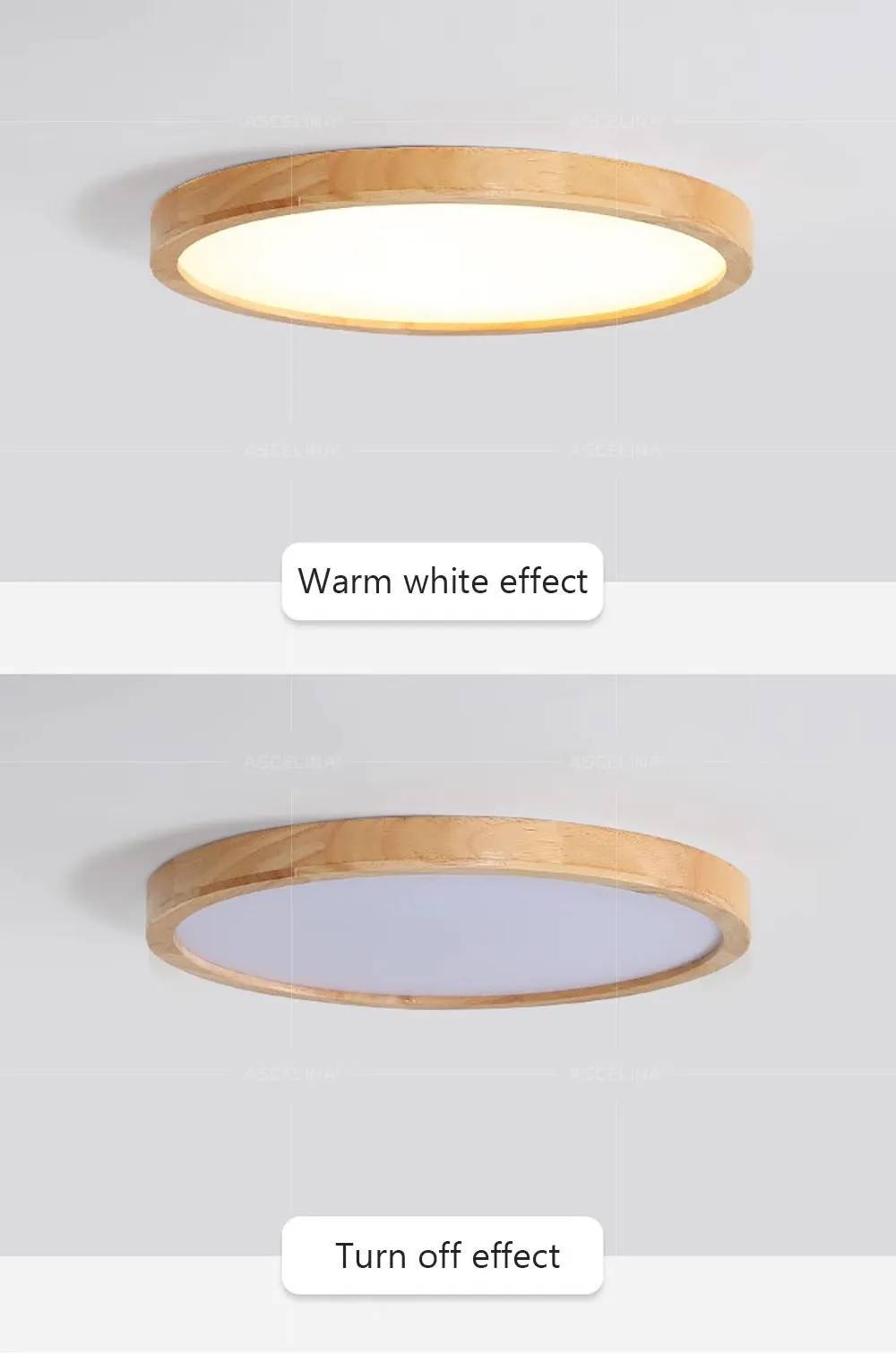 Wooden Ceiling Light Nordic LED Round Ultrathin Ceiling Lamps For Bedroom Living Room Office Minimalist Home Decoration Lighting