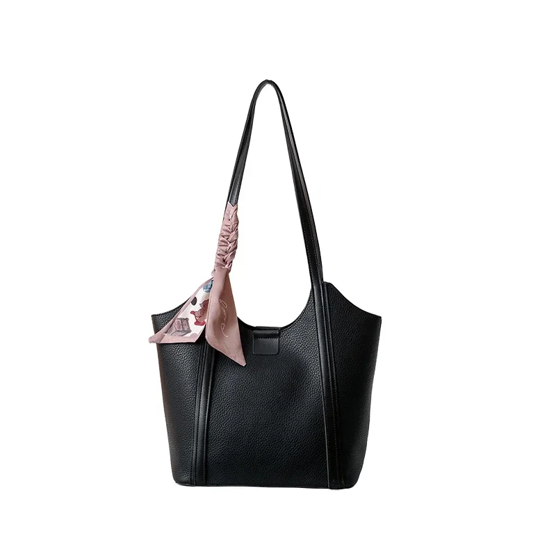 thumbnail image 1 of Venta caliente 2024 Nuevo bolso de mano con bufanda en contraste con gran capacidad Bolso de hombro Paquete para madre e hijo Sac À Provisions, 1 of 5