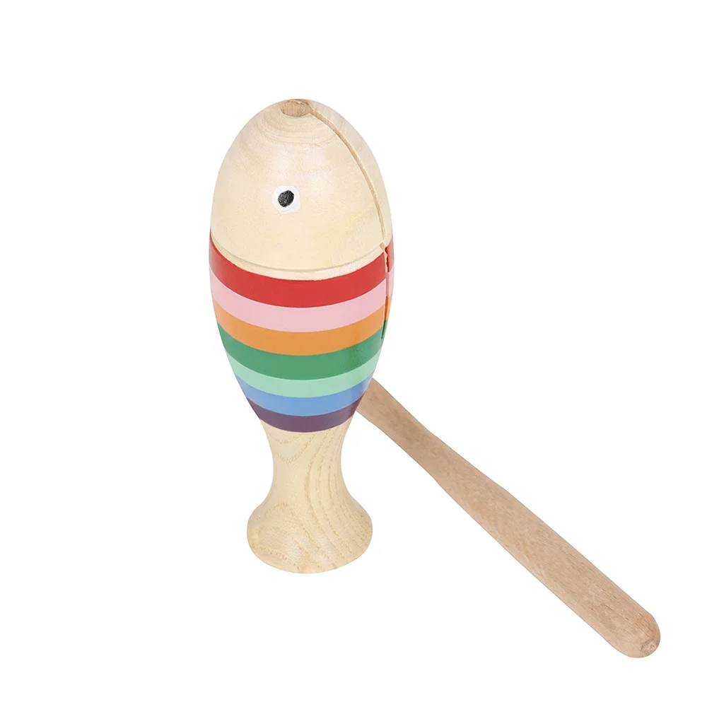Orff Wooden Musical Instrument for Children Kid Toys Percussion Colorful Fish Toy Toddler Music Early Education Tool Gift